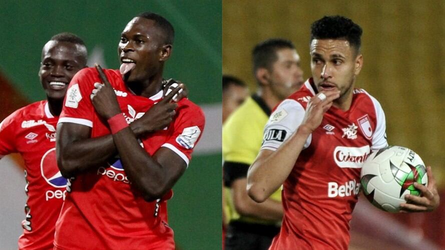 América de Cali e Independiente Santa Fe. Foto: Colprensa - Cortesía Dimayor