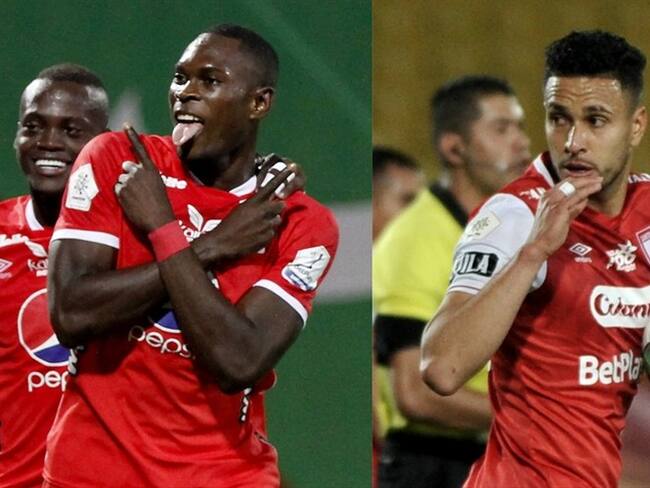 América de Cali e Independiente Santa Fe. Foto: Colprensa - Cortesía Dimayor