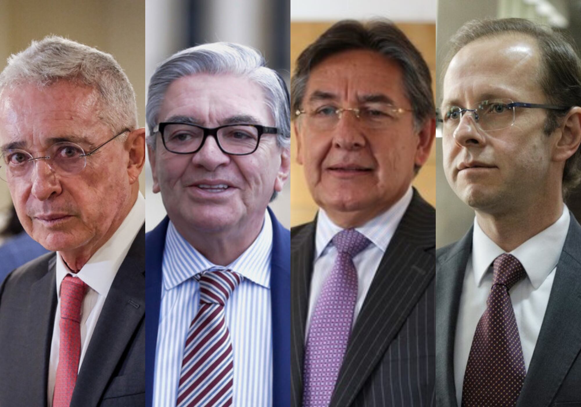 ÁlvarUribe, Andrés Felipe Arias, Néstor Humberto Martínez y Fabio Valencia Cossio. Foto: Colprensa.