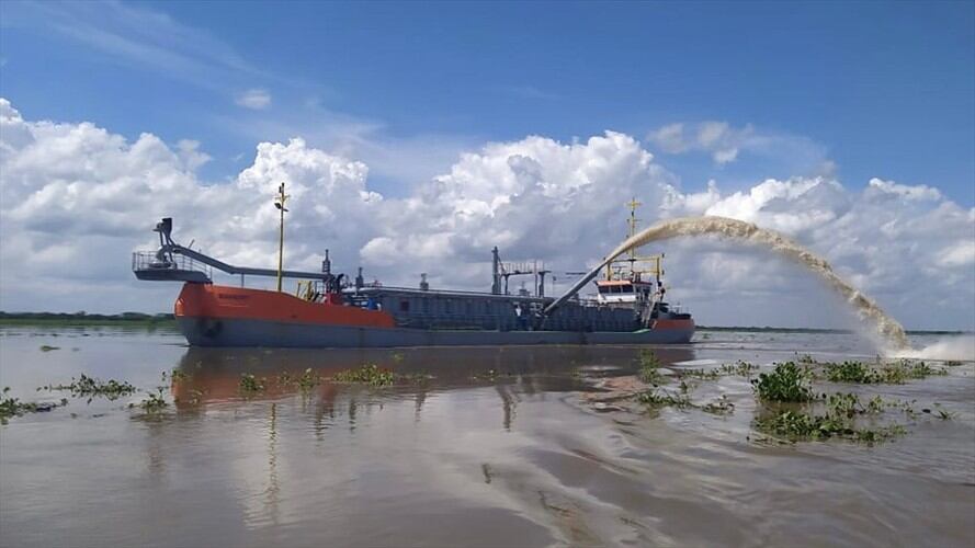 Dificultades en el acceso al Puerto de Barranquilla. Foto: Colprensa