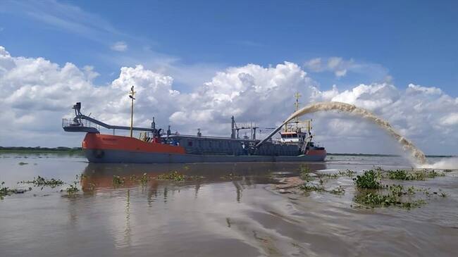 Dificultades en el acceso al Puerto de Barranquilla. Foto: Colprensa