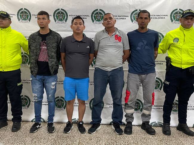 Banda dedicada al hurto de cables de red. Foto: Policía Metropolitana de Barranquilla.