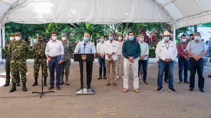 Duque anuncia recompensas para ubicar a responsables de bloqueos y vandalismo. Foto: Cortesía Presidencia