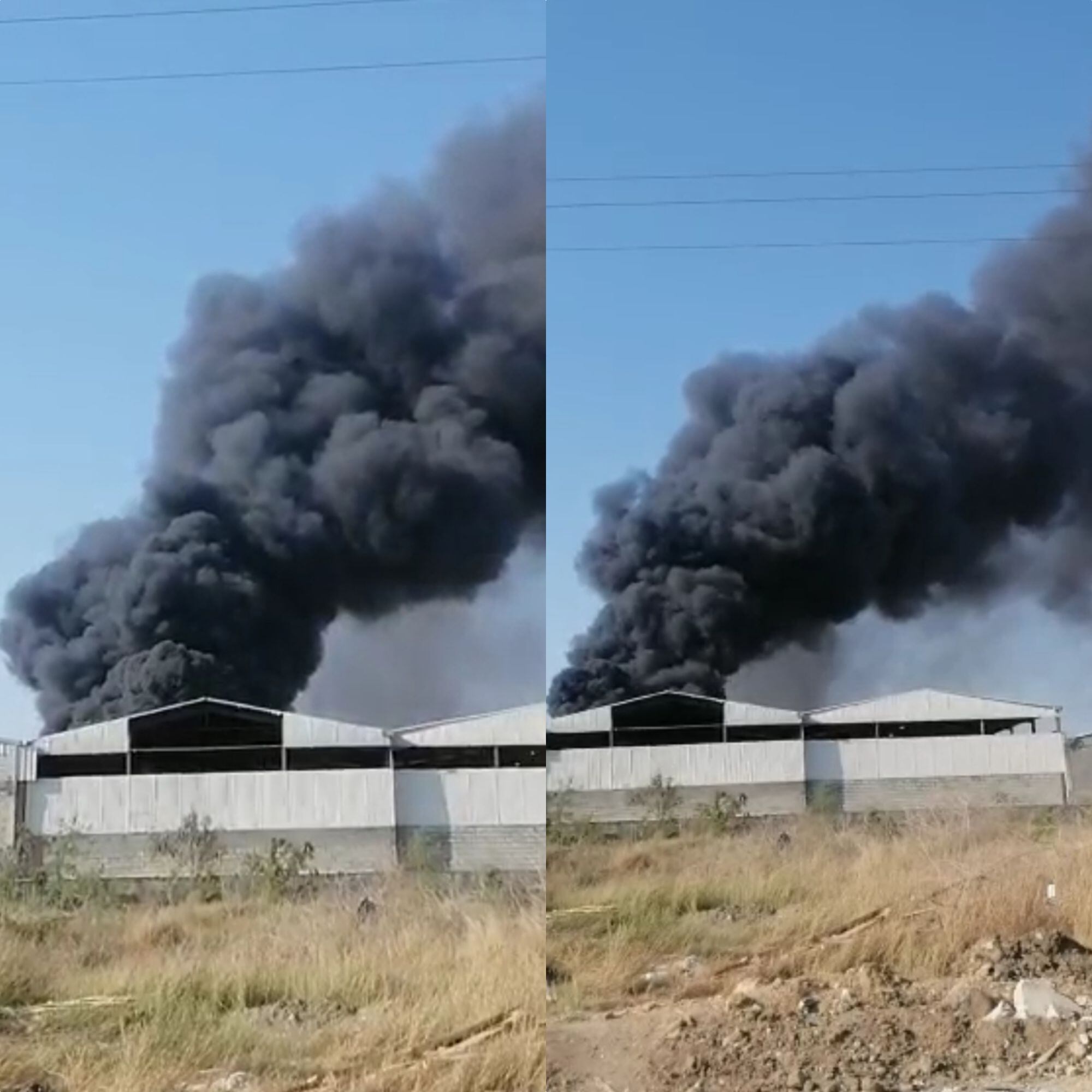Registran incendio en zona industrial de Barranquilla. Foto: Suministrada.