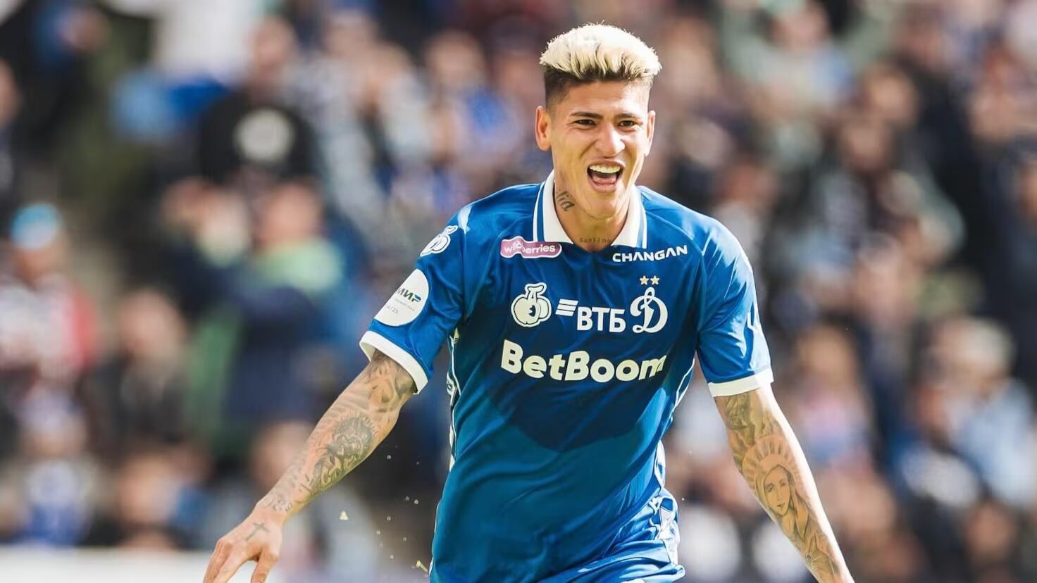 Jorge Carrascal en un encuentro con el Dinamo de Moscú, imagen de referencia