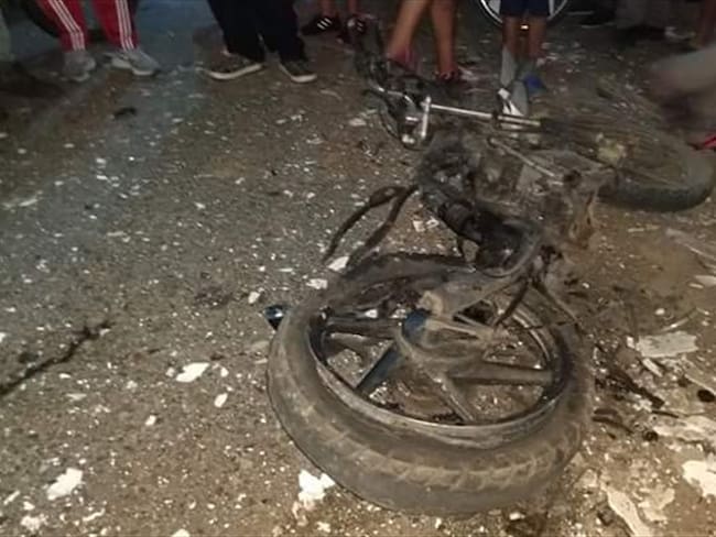 Activan otra ‘motocicleta bomba’ en Corinto, Cauca. Foto: Cortesía Sucesos Cauca