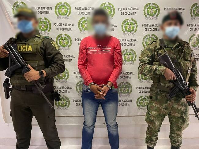 Capturan a alias El Paisa, señalado de ordenar ataques contra la Fuerza Pública. Foto: prensa Policía.