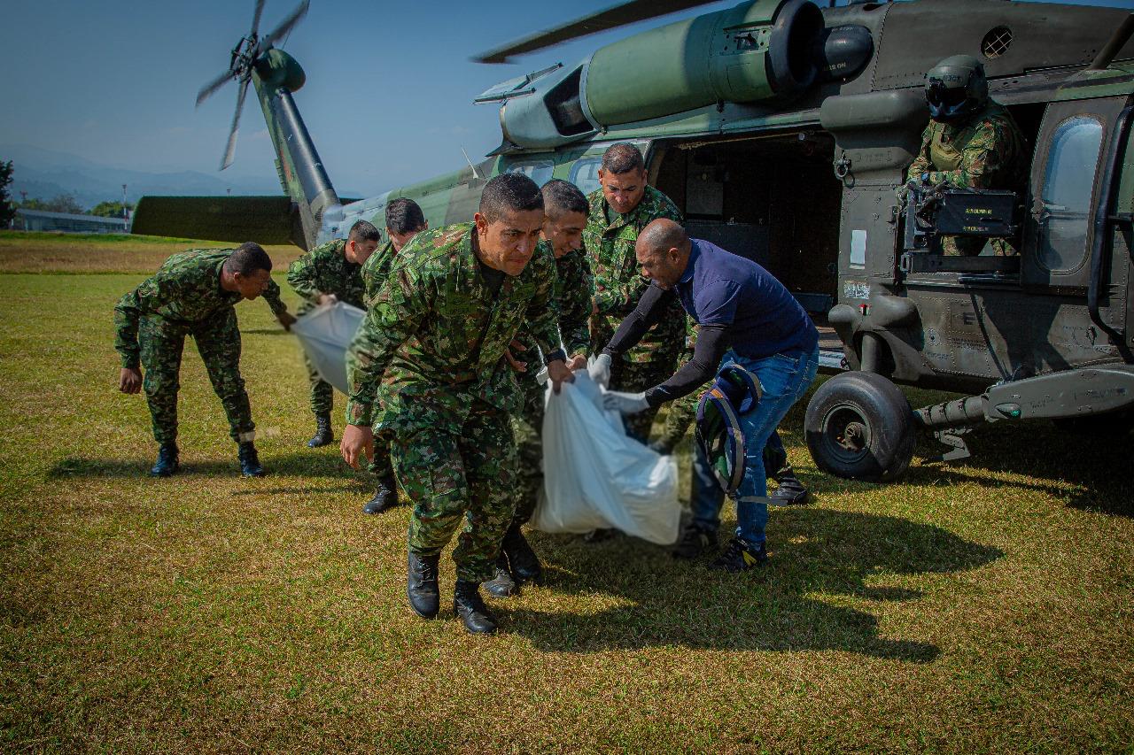 Previamente se sostuvieron combates con la estructura delincuencial en el municipio de Bolívar. Crédito: Ejército Nacional.