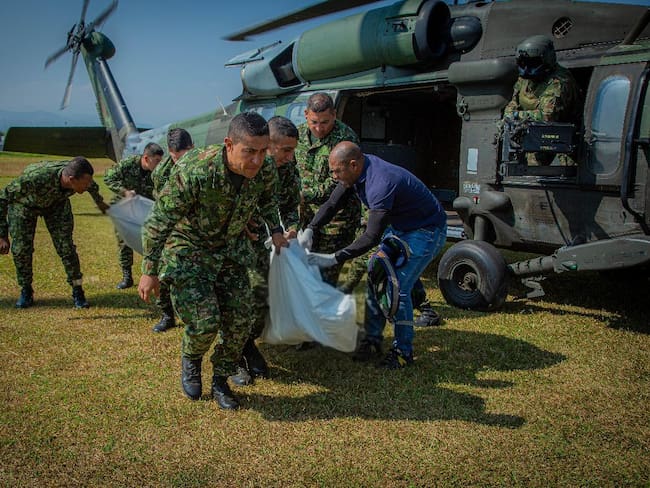 Previamente se sostuvieron combates con la estructura delincuencial en el municipio de Bolívar. Crédito: Ejército Nacional.
