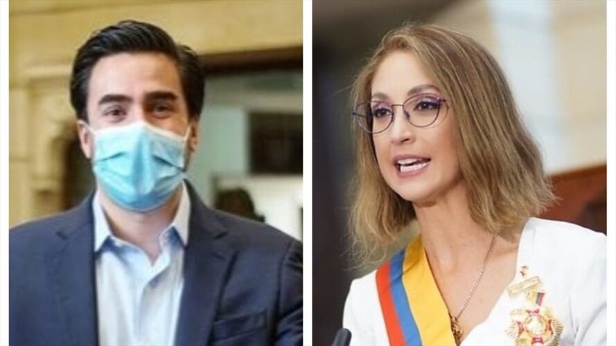 El representante Gabriel Santos cuestionó la falta de gestión de la presidenta de la Cámara, Jennifer Arias.. Foto: Twitter: @GabrielSantosCD / Colprensa