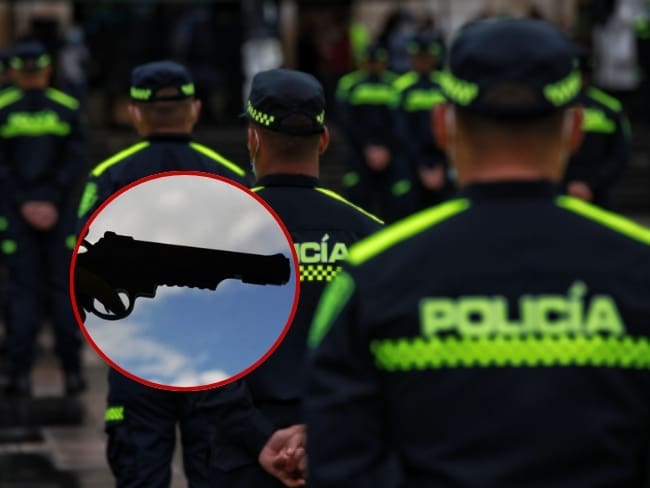 Imagen de referencia del asesinato de un policía/ Colprensa