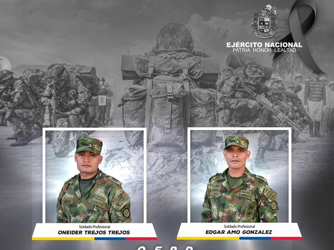 Dos soldados murieron tras combates con disidencias de las FARC en Cauca.