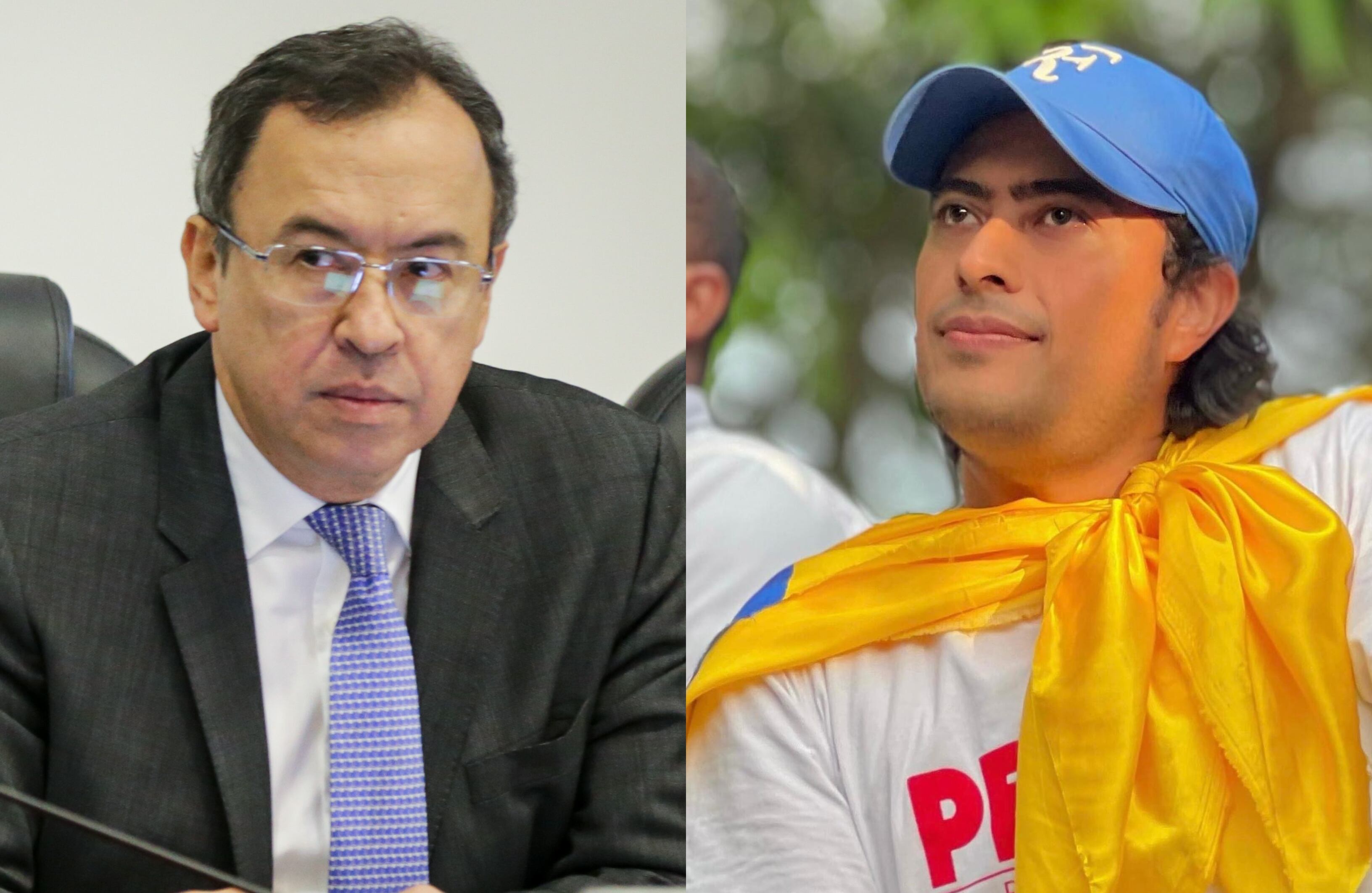 Exministro de Interior Alfonso Prada y Nicolás Petro. Fotos: Colprensa.