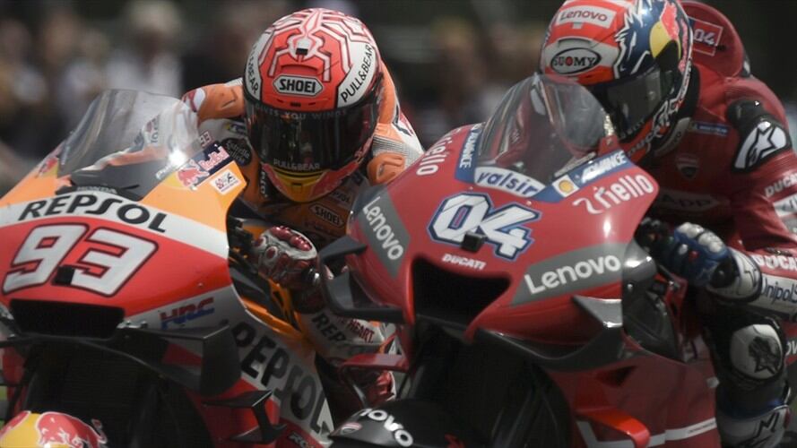 Dovizioso Vs. Márquez, un duelo de infarto en el Moto GP de Austria. Foto: VLADIMIR SIMICEK / AFP