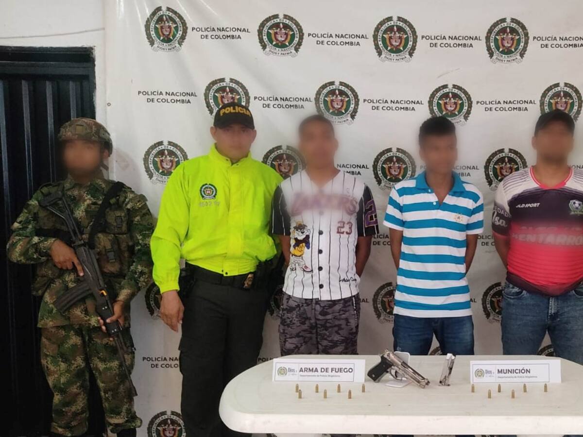 Capturadas tres personas en El Banco, Magdalena por porte ilegal de arma de fuego