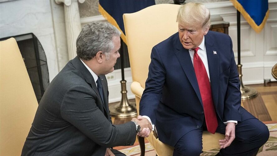 Iván Duque agradece a Trump apoyo lucha contra las drogas. Foto: Getty