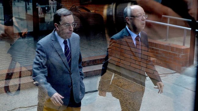 La Fiscalía explicó que la audiencia del expresidente de Corficolombiana, José Elías Melo (izquierda), se frustró por razones ajenas a ella. Foto: Colprensa