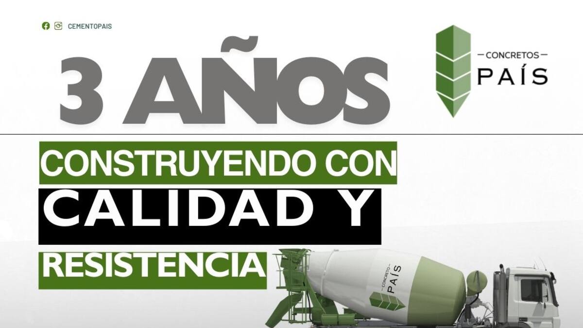 Concretos País celebra tres años en el mercado