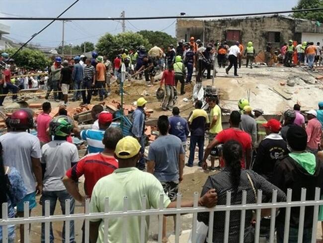 Desplome del edificio Blas de Lezo, en Cartagena. Foto: Colprensa