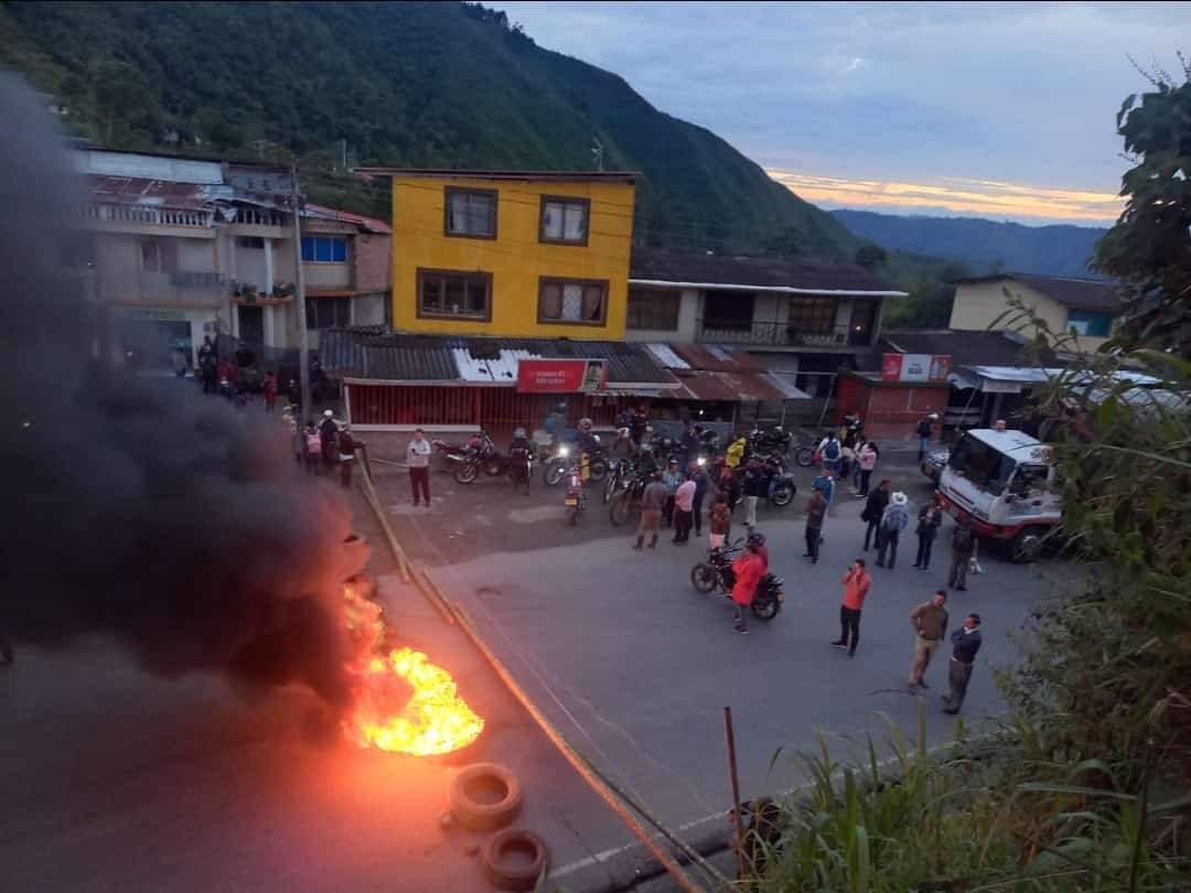 Bloque de comunidades en la vía Panamericana. Crédito: Red de Apoyo.