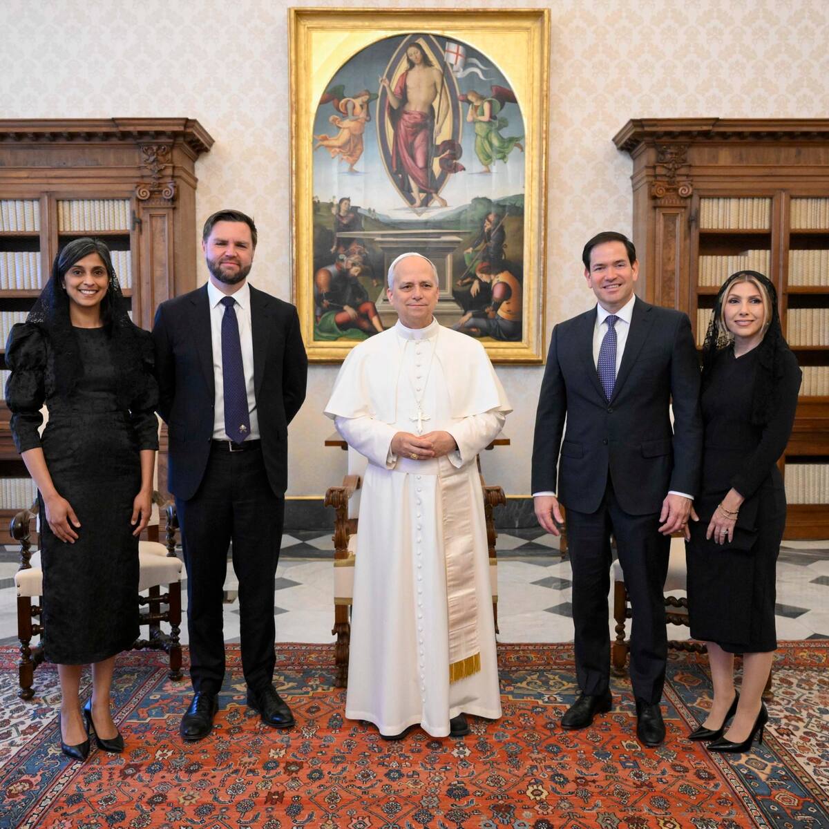 Papa León XIV recibió a JD Vance y a Marco Rubio en el Vaticano