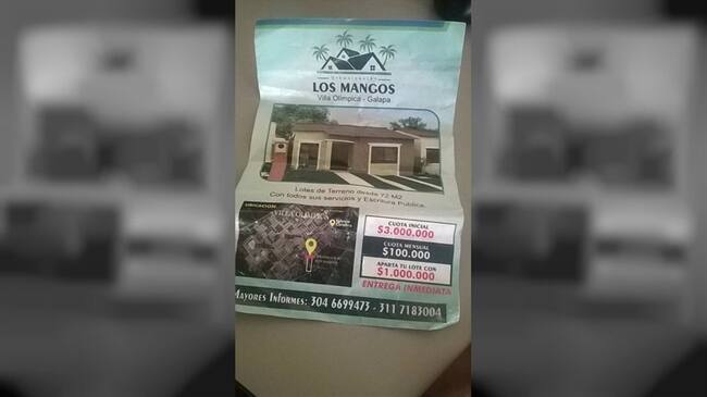 Se está haciendo publicidad a un proyecto urbanístico en el que se ofrecen lotes sin licencia de urbanismo. Foto: Silvana Salas (W Radio)