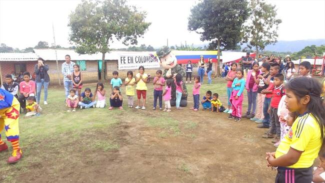 Ejército lanzó estrategia “Mi Vereda Modelo” en Cauca. Foto: Cortesía Ejército Nacional