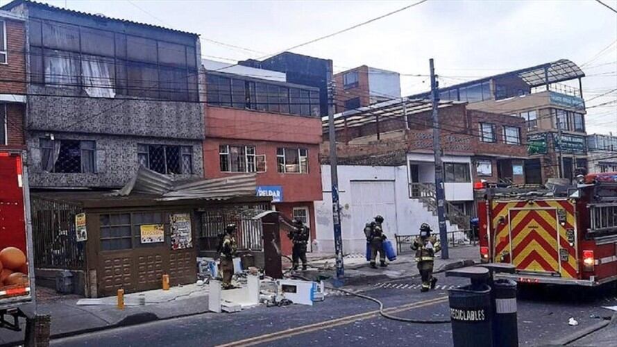 Explosión dentro de un expendio de Gas Licuado de Petróleo. Foto: Cortesía Bomberos de Bogotá