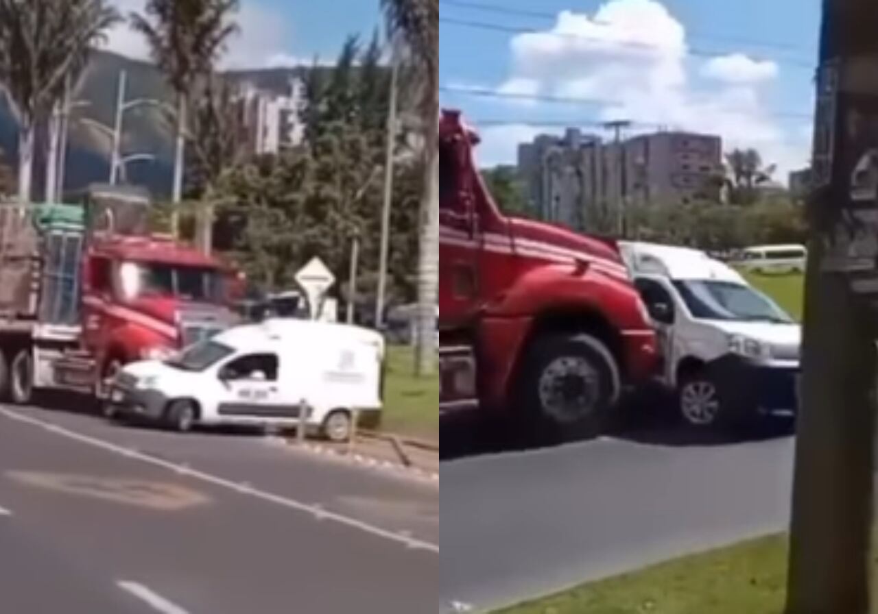 Tractomula arrastrando el furgón | Captura de pantalla