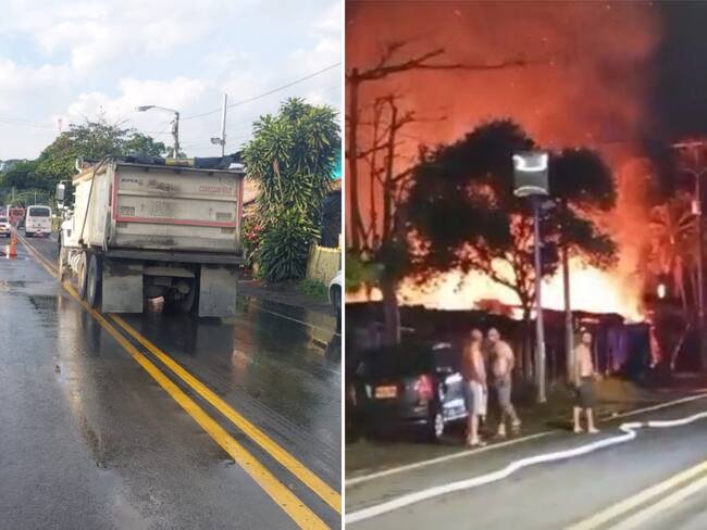 Incendio estructural (foto: Alcaldía de La VIrginia)