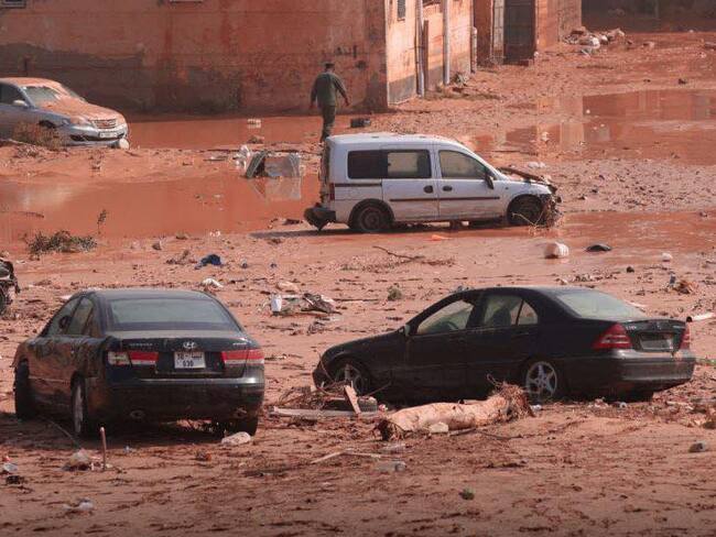 Ciclón Daniel en Libia. Foto: Handout/Anadolu Agency via Getty Images.