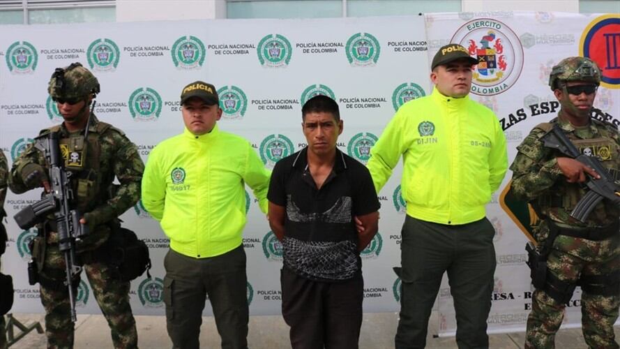 Capturado alias ‘Quemado’, disidente de las Farc en Cauca . Foto: Policía Nacional