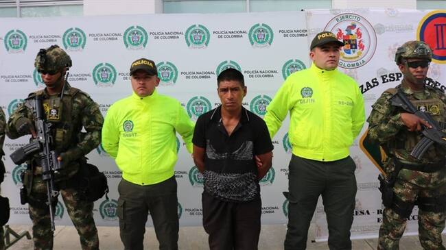 Capturado alias ‘Quemado’, disidente de las Farc en Cauca . Foto: Policía Nacional