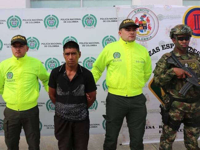Capturado alias ‘Quemado’, disidente de las Farc en Cauca . Foto: Policía Nacional