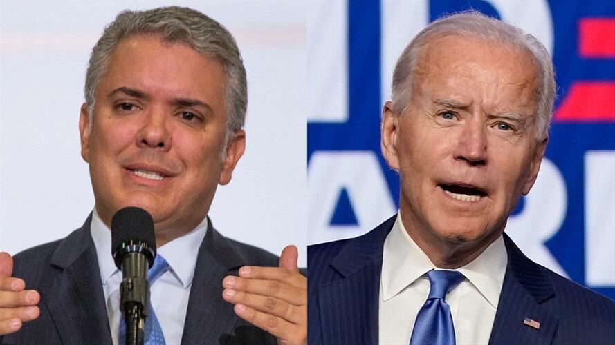 Duque le deseó los mejores éxitos a Biden y dijo que trabajarán juntos por la agenda común. Foto: Getty