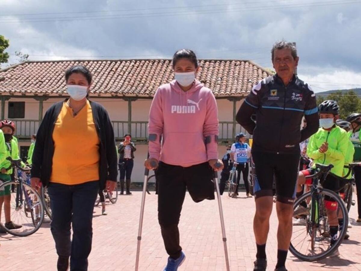 Cucaita Boyacá recibió a la campeona mundial de Paracycling, Carolina Munévar