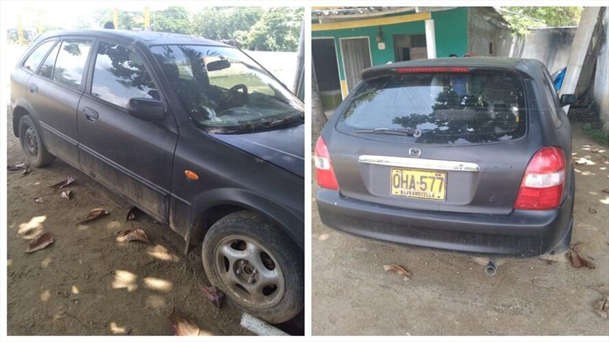 El carro fue encontrado por uno de los hijos de Omar Salguedo Pautt. Foto: Cortesía
