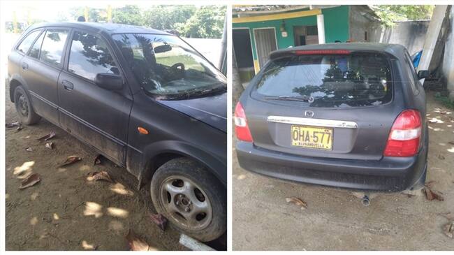 El carro fue encontrado por uno de los hijos de Omar Salguedo Pautt. Foto: Cortesía