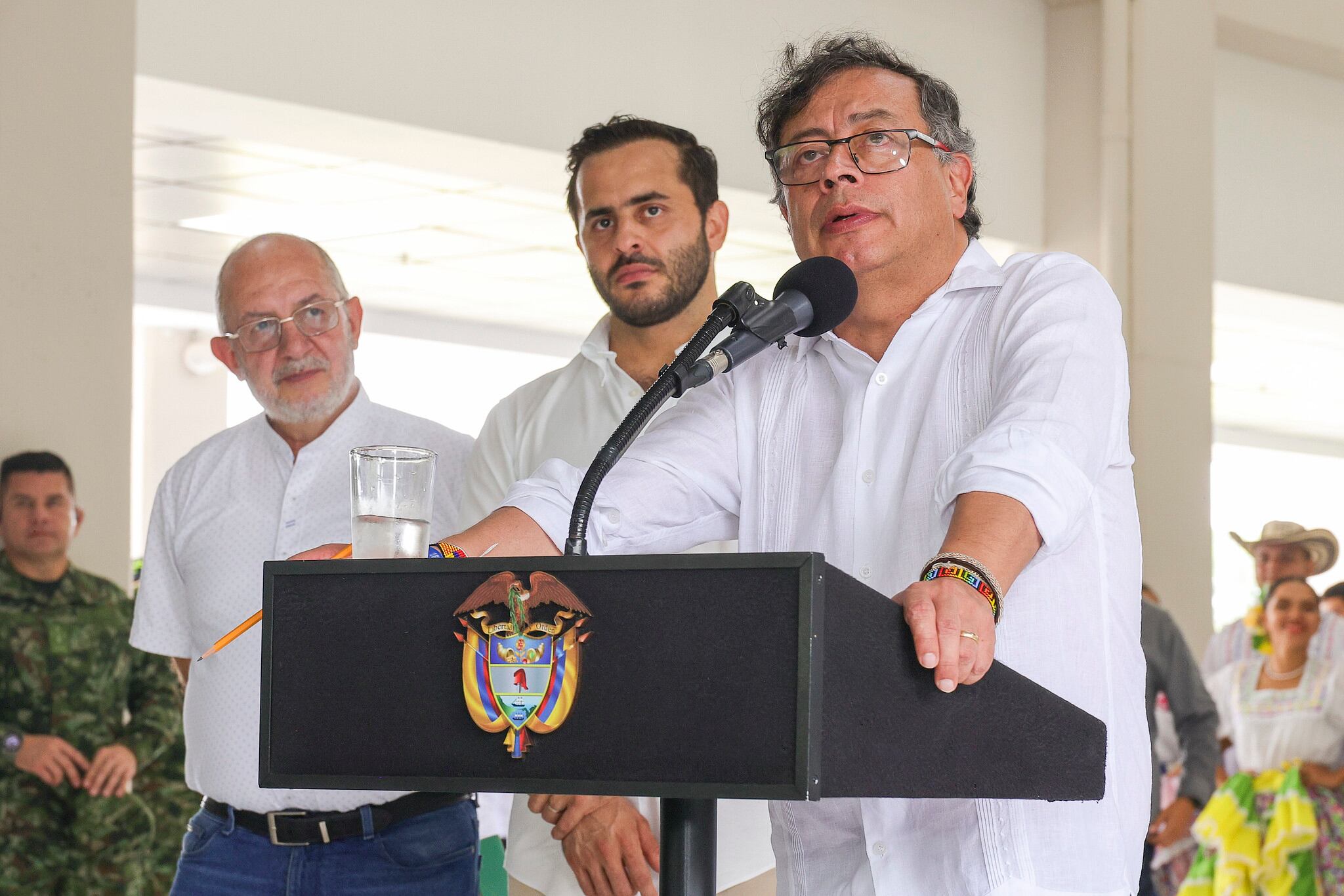 El Presidente Gustavo Petro durante la inauguración del edificio de Ciencias Básicas de la Universidad de Córdoba.
