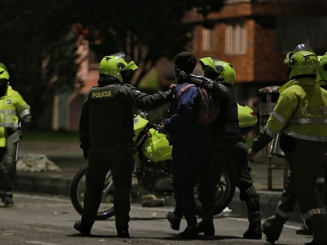 Denuncias sobre abuso policial en marchas. Foto: Colprensa - Álvaro Tavera