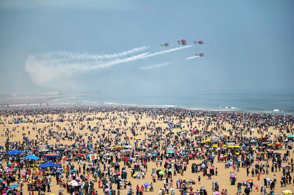 Evento de la Fuerza Aérea en India. I Foto: R. SATISH BABU/AFP via Getty Images.