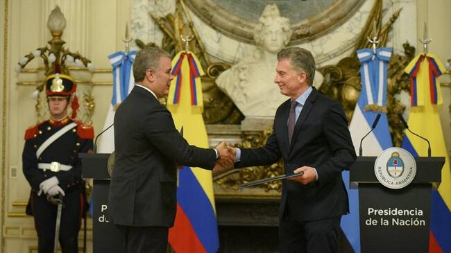 Visita del presidente Iván Duque a Argentina. Foto: Infopresidencia/ Twitter