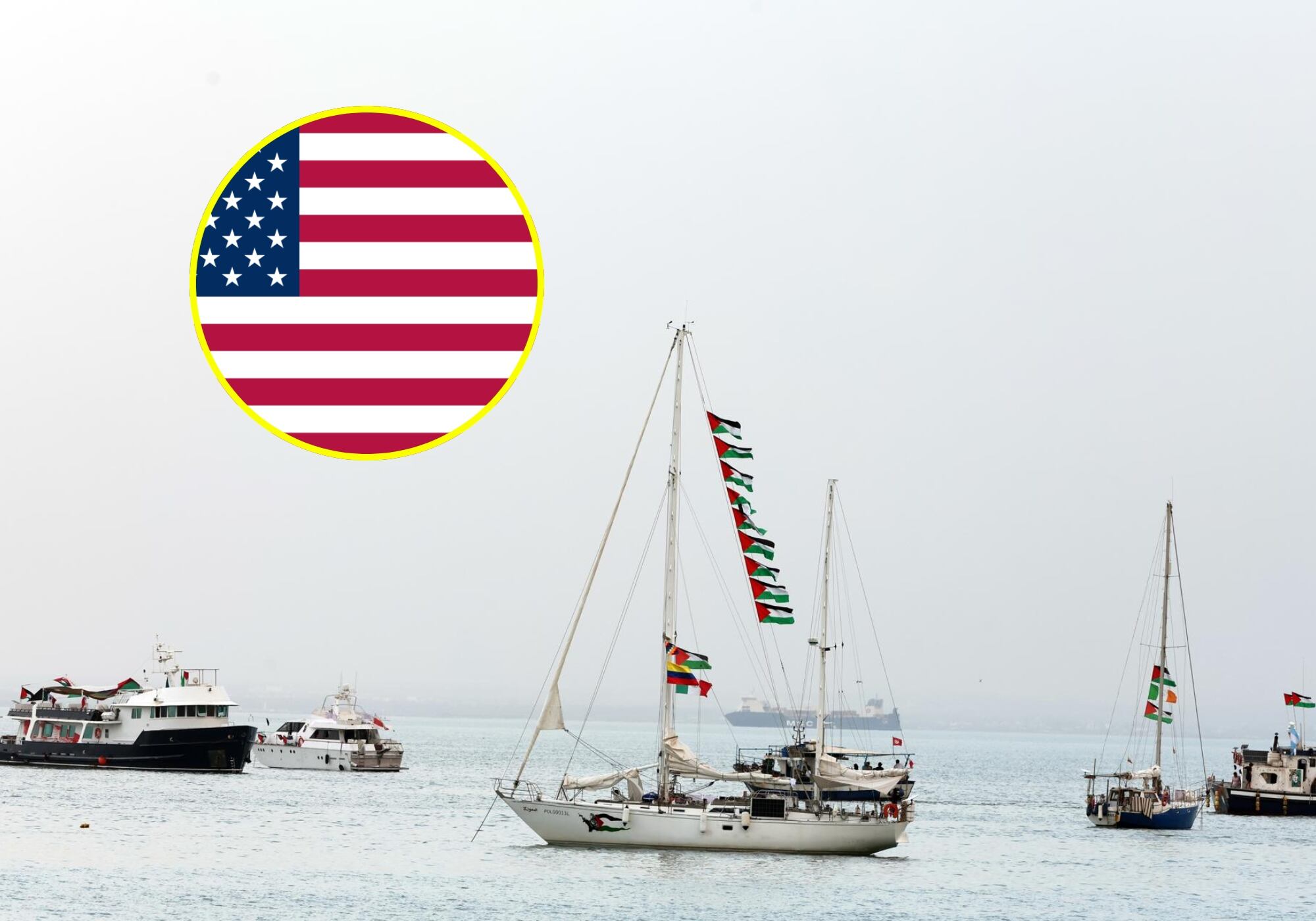 Estados Unidos tachó la Global Sumud Flotilla de “provocación deliberada e innecesaria”. Foto: EFE.