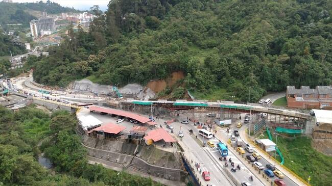 Derrumbe en Manizales. Foto: Suministrada por la ciudadanía