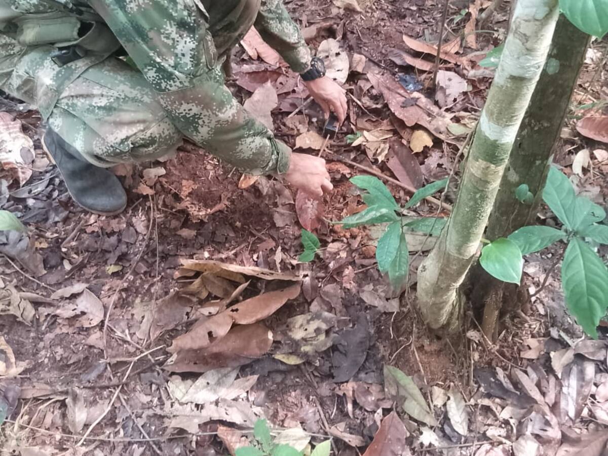 Ejército destruyó cuatro minas antipersonales instaladas por el Clan del Golfo en Córdoba