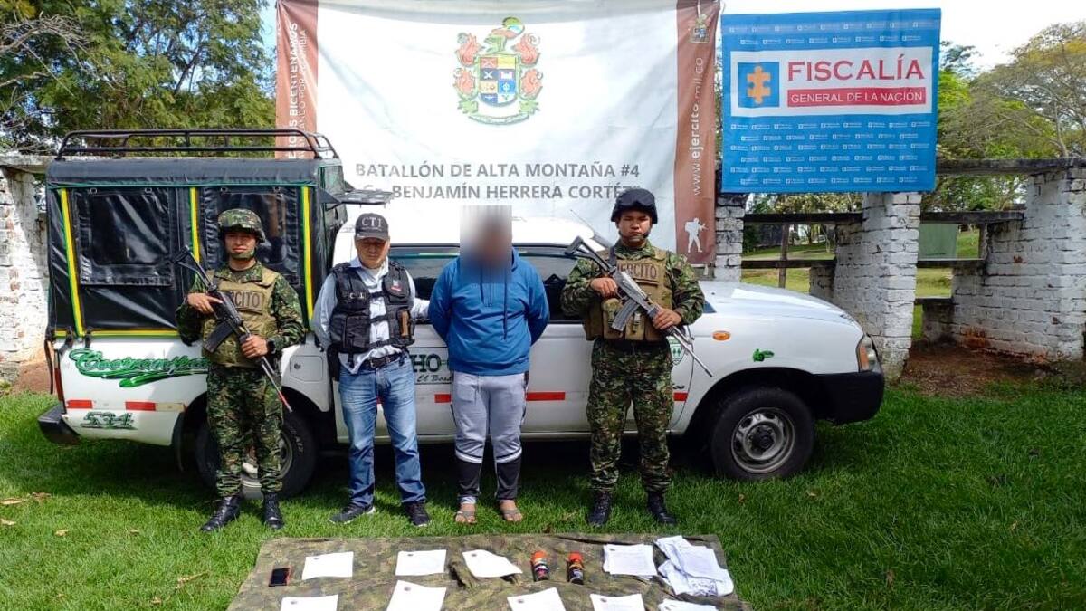 Capturan a presunto subversivo que pretendía instalar propaganda del ELN en el Cauca