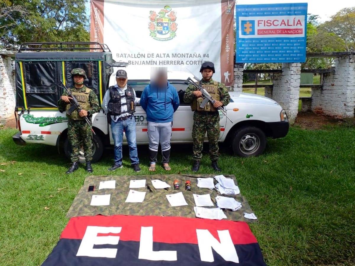 Capturan a presunto subversivo que pretendía instalar propaganda del ELN en el Cauca