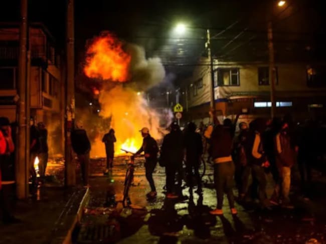 Incendio en estación de Policía de Funza, Cundinamarca. Foto: suministrada.