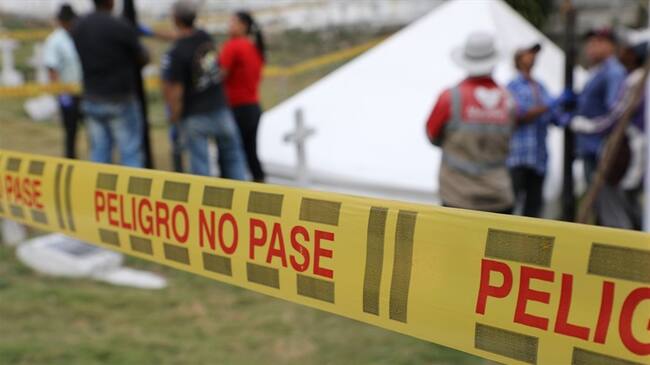 El cuerpo fue sepultado en las últimas horas en el municipio de La Sierra, Cauca. Foto: Colprensa
