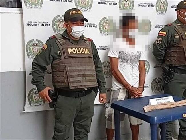 Policía captura a un hombre por maltrato animal en San Bernardo del Viento, Córdoba. Foto: prensa Policía Córdoba.